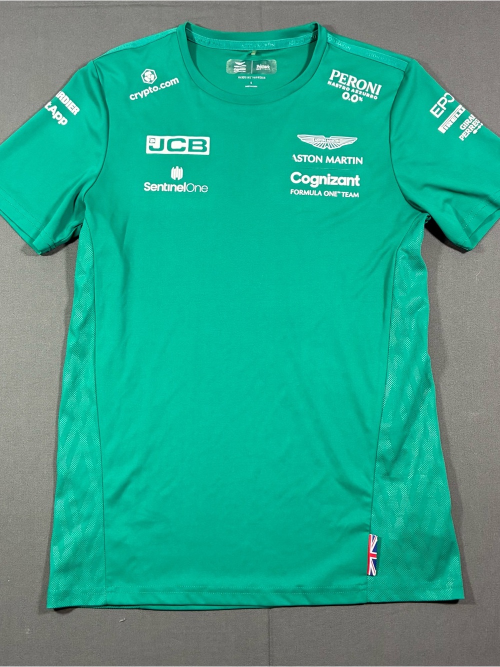 Aston Martin Cognizant Shirt Mens S Green F1 Racing Vettel 5 Motorsport Tee